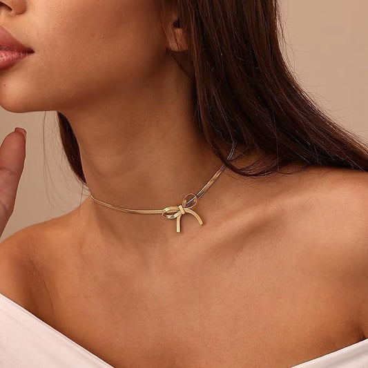 Elegant Bow Choker