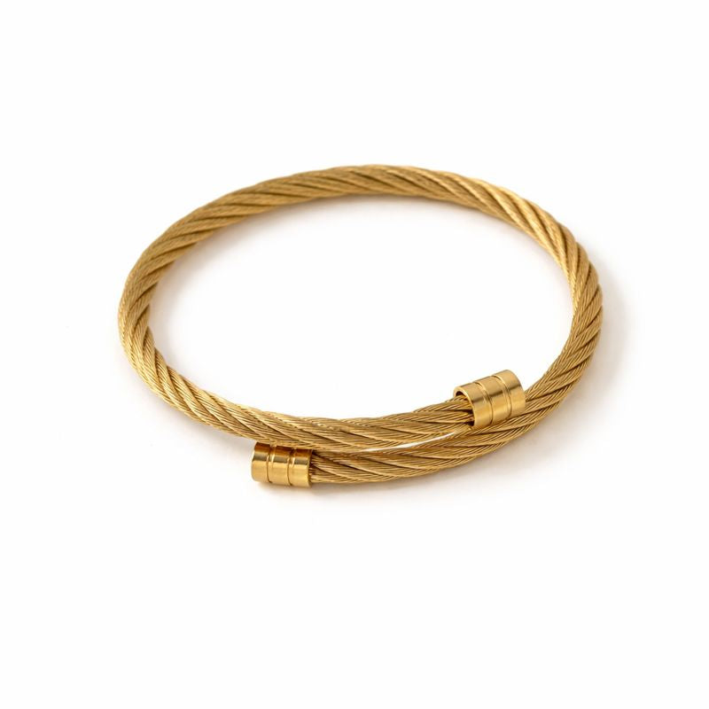 Modern Twist Gold Cuff