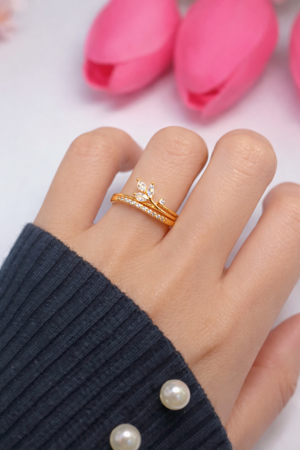 Golden Leaf Ring