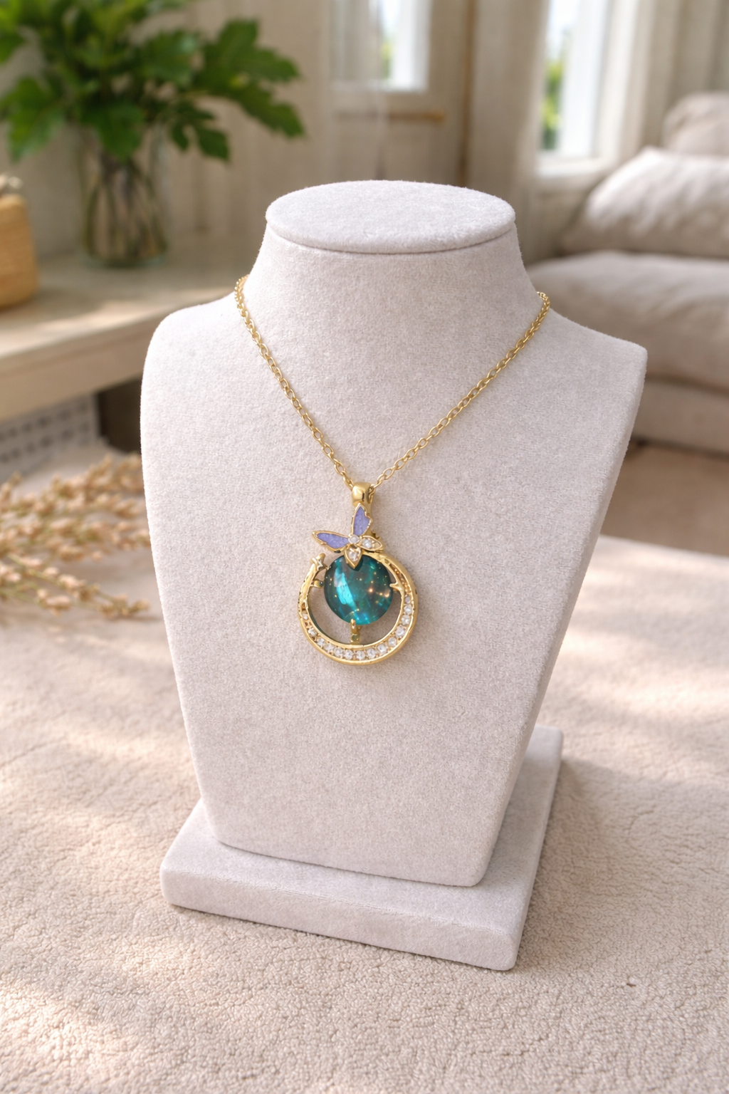 butterfly galaxy pendant