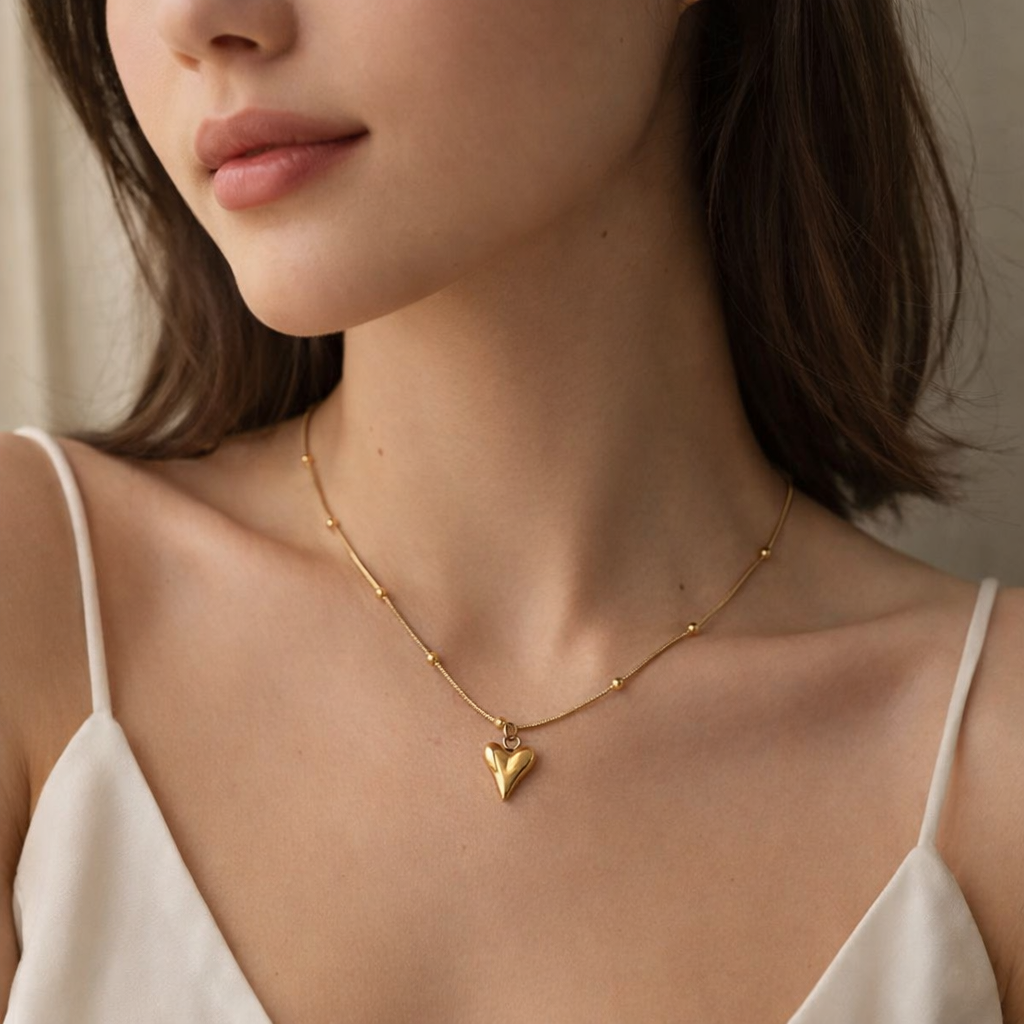 heart beads pendant