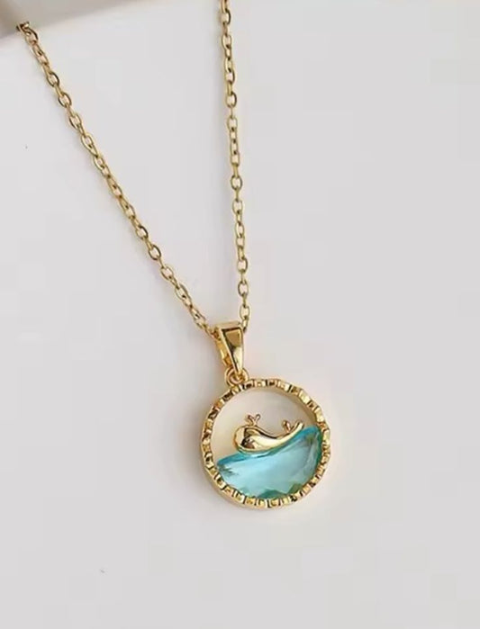 Gold Whale Pendant