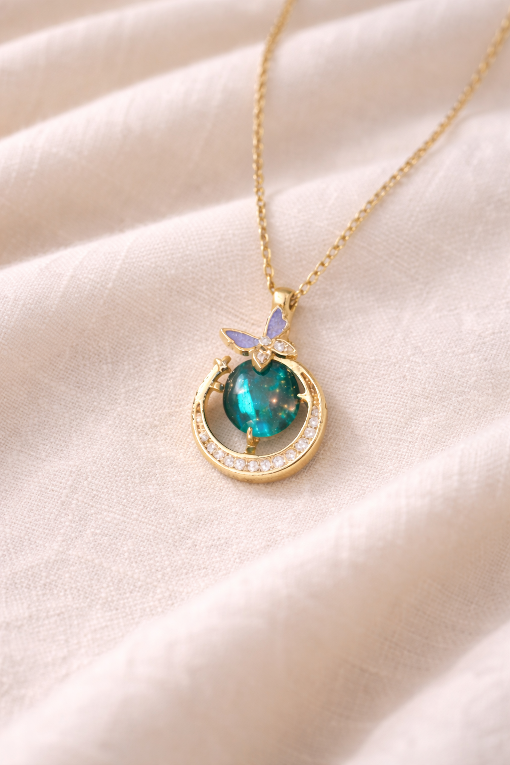 butterfly galaxy pendant