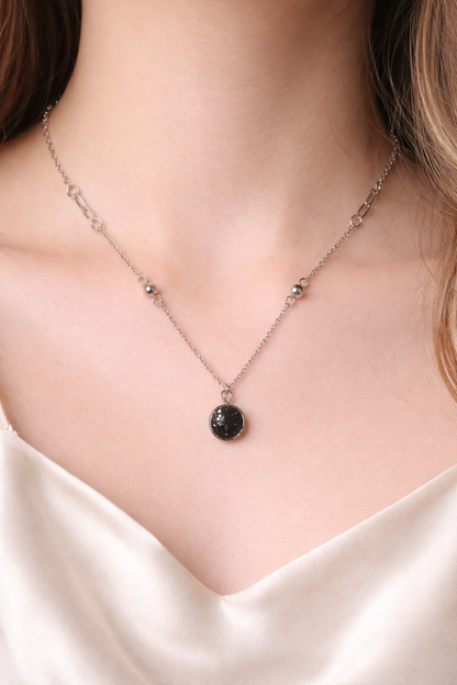 Round Black Necklace