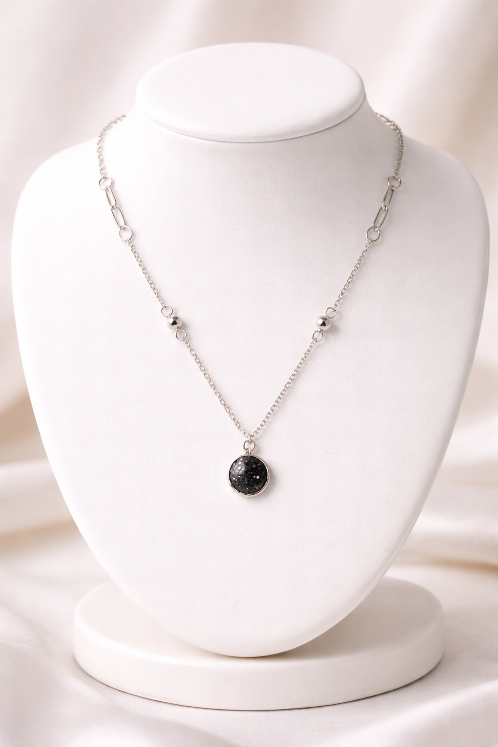 Round Black Necklace
