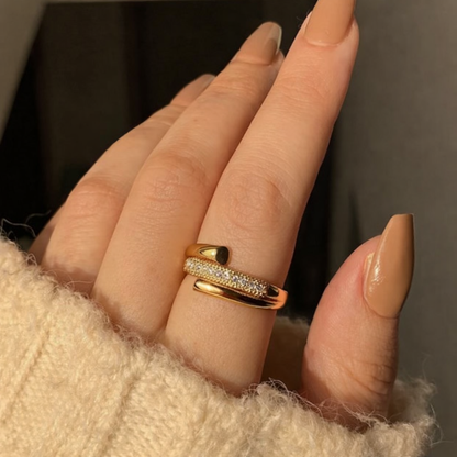 Crystal Wrap Gold AD Ring