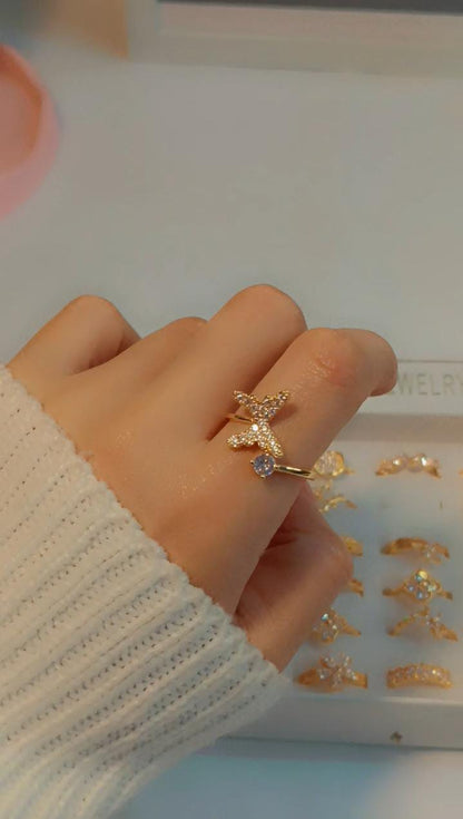 Golden Butterfly Ring